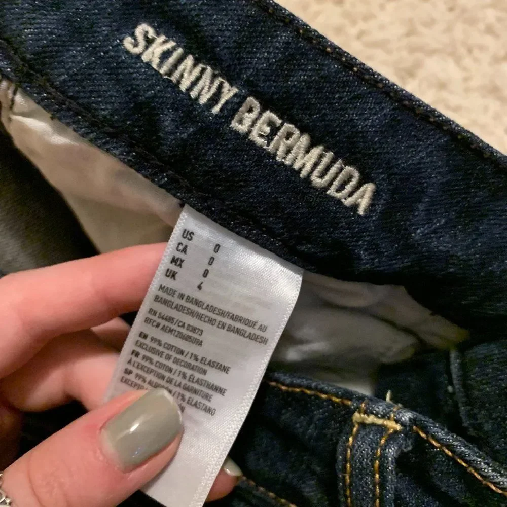 american eagle jean shorts size 0
